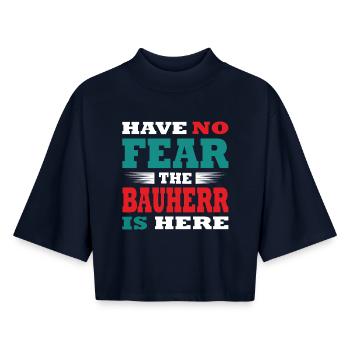 Have no Fear the Bauherr is here Outfit - Boxy Frauen Recyceltes 1/2 Sleeved T-Shirt by Stanley/Stella - Navy - Vorne - AI Model Female 172 light (172cm)