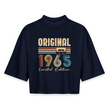 60th birthday 60 years original 1965 - Boxy Women's Recycled 1/2 Sleeved T-Shirt by Stanley/Stella - navy - Front - AI Model Female 172 light (172cm)