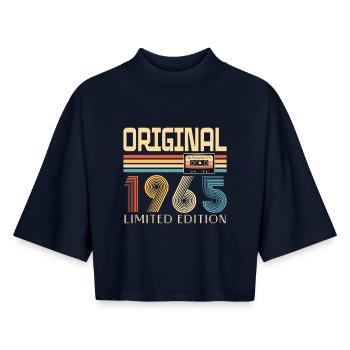 60th birthday 60 years original 1965 - Boxy Women's Recycled 1/2 Sleeved T-Shirt by Stanley/Stella - navy - Front - AI Model Female 172 light (172cm)
