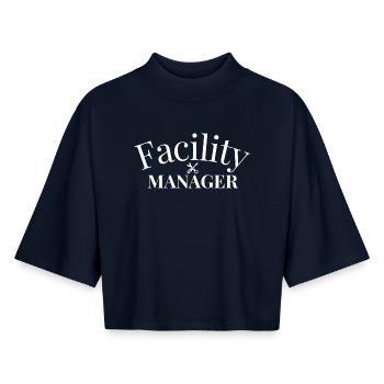 Facility Manager - Boxy Women's Recycled 1/2 Sleeved T-Shirt by Stanley/Stella - navy - Front - AI Model Female 172 light (172cm)