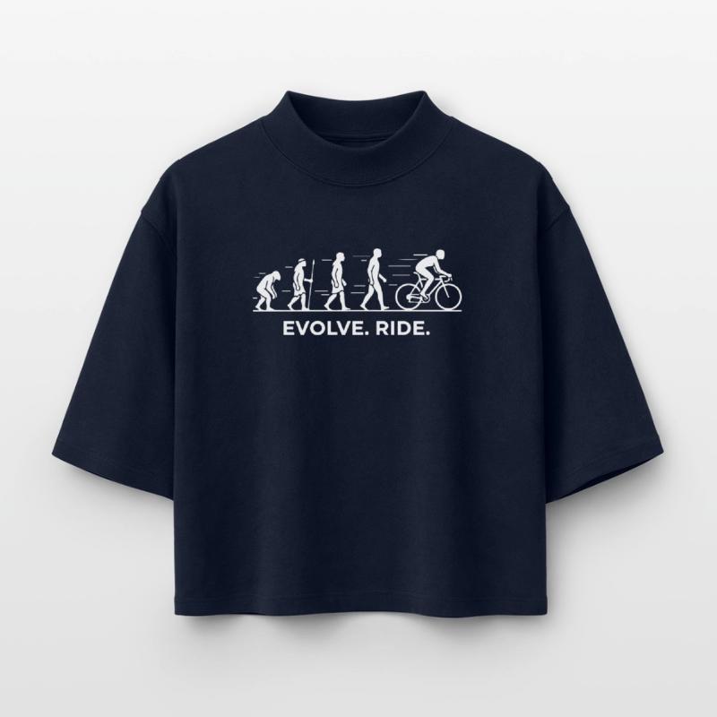 Evolve Ride Cycle Evolution Boxy Frauen Recyceltes 1/2 Sleeved T-Shirt by Stanley/Stella