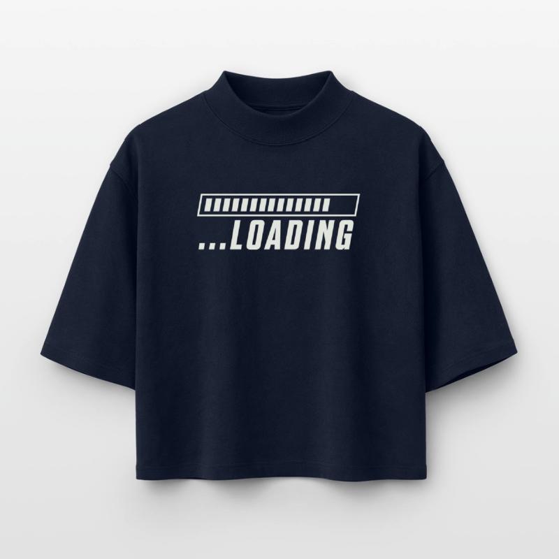 Loading Bar Loading Progress Boxy Women's Recycled 1/2 Sleeved T-Shirt by Stanley/Stella