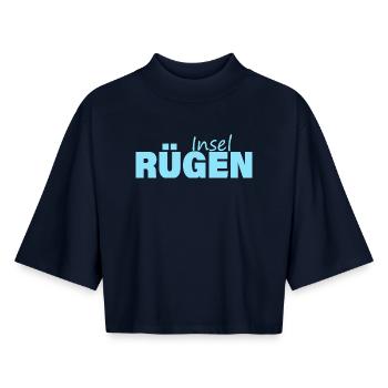 Island of Rügen - Boxy Women's Recycled 1/2 Sleeved T-Shirt by Stanley/Stella - navy - Front - AI Model Female 172 light (172cm)