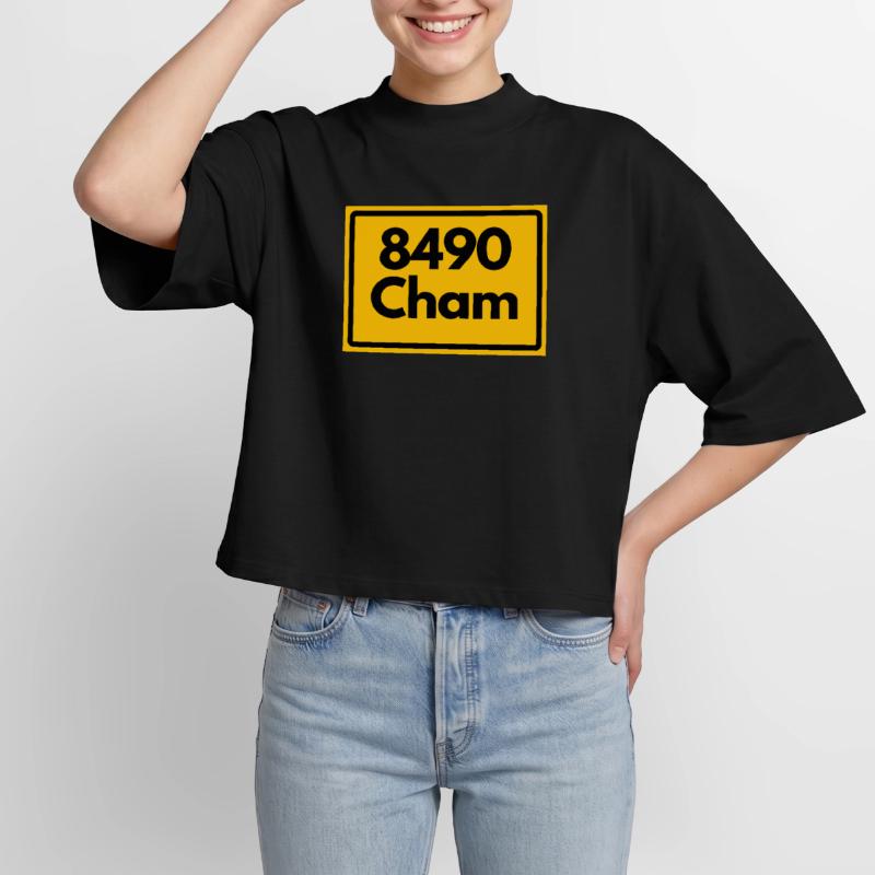 OLD POSTCODE POSTCODE RETRO 8490 CHAM HEIMATSTOLZ Boxy Women's Recycled 1/2 Sleeved T-Shirt by Stanley/Stella