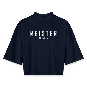 Master est. 2026 - T-shirt femme coupe boxy recyclé manches mi-longues Stanley/Stella - marine - Devant - AI Model Female 172 light (172cm)