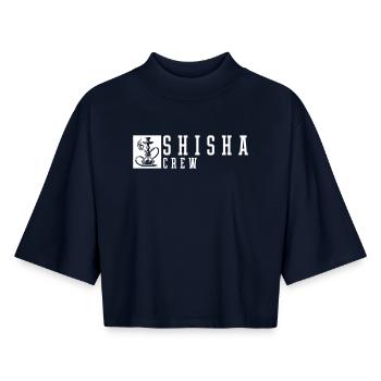 Shisha Crew - Boxy Women's Recycled 1/2 Sleeved T-Shirt by Stanley/Stella - navy - Front - AI Model Female 172 light (172cm)