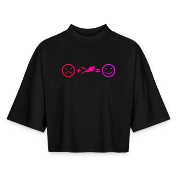 Geschenkidee für eine Taucherin mit Gerätetauchen - Boxy Frauen Recyceltes 1/2 Sleeved T-Shirt by Stanley/Stella - Schwarz - Vorne - AI Model Female 172 light (172cm)