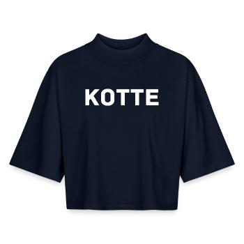 Kotte is your name Original Oldschool 90s - Boxy Women's Recycled 1/2 Sleeved T-Shirt by Stanley/Stella - navy - Front - AI Model Female 172 light (172cm)