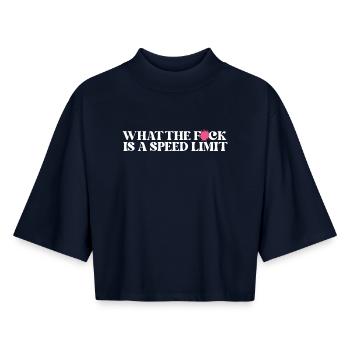 Voiture - T-shirt femme coupe boxy recyclé manches mi-longues Stanley/Stella - marine - Devant - AI Model Female 172 light (172cm)