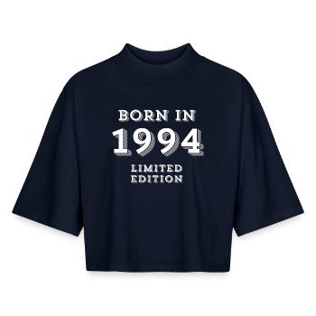 1994, 1994, I'm 30 years old - Boxy Women's Recycled 1/2 Sleeved T-Shirt by Stanley/Stella - navy - Front - AI Model Female 172 light (172cm)