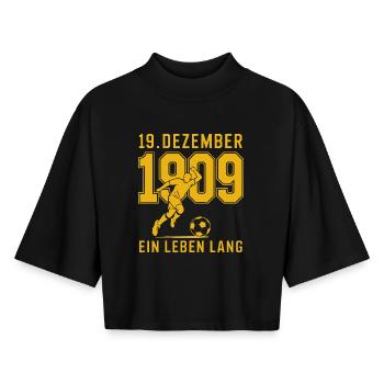 Dortmund 19 December 1909 Football - Boxy Women's Recycled 1/2 Sleeved T-Shirt by Stanley/Stella - black - Front - AI Model Female 172 light (172cm)