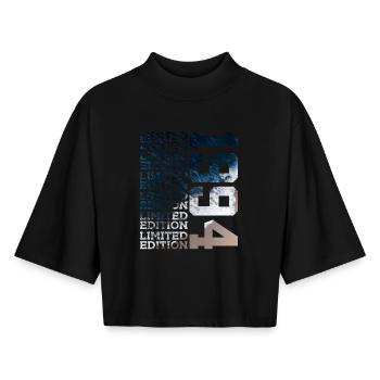 LIMITED EDITION 1994 32 YEARS 32ND BIRTHDAY - Boxy Women's Recycled 1/2 Sleeved T-Shirt by Stanley/Stella - black - Front - AI Model Female 172 light (172cm)