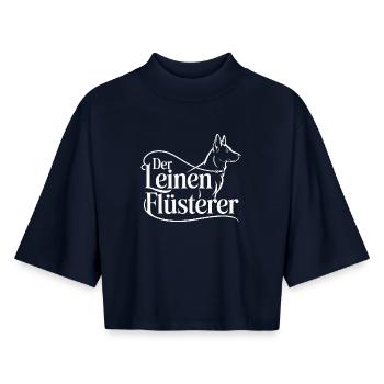 Dog School Dog Lover Dog Trainer - Boxy Women's Recycled 1/2 Sleeved T-Shirt by Stanley/Stella - navy - Front - AI Model Female 172 light (172cm)