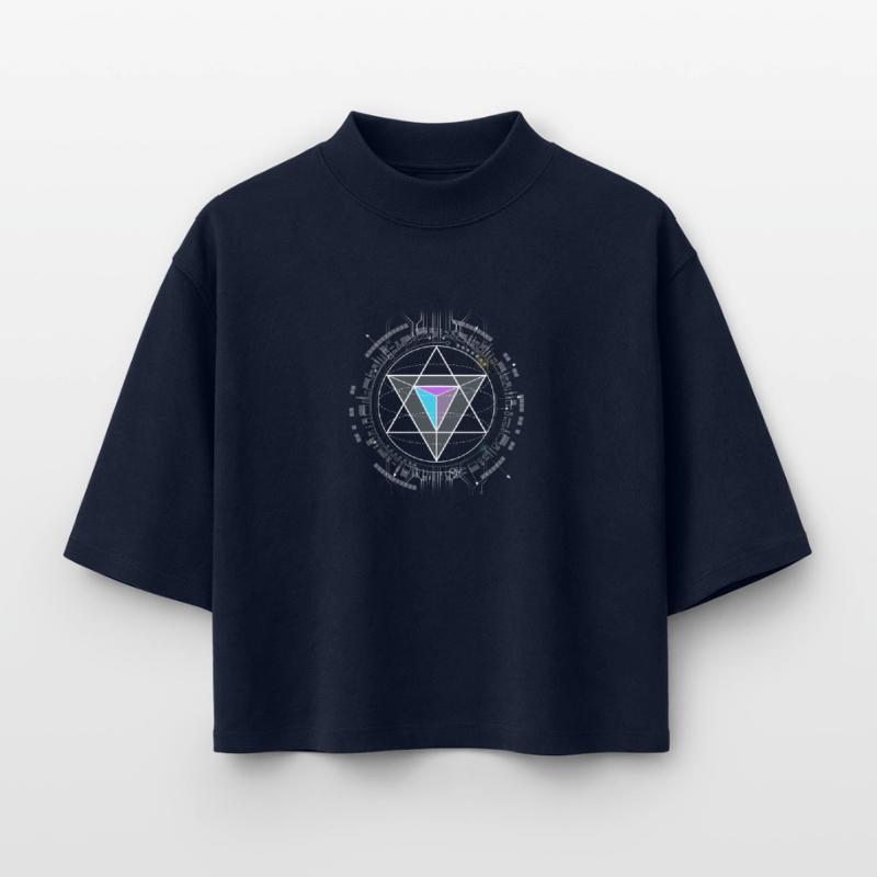nerd CPU pyramide illuminati game wow hacker code Boxy Frauen Recyceltes 1/2 Sleeved T-Shirt by Stanley/Stella