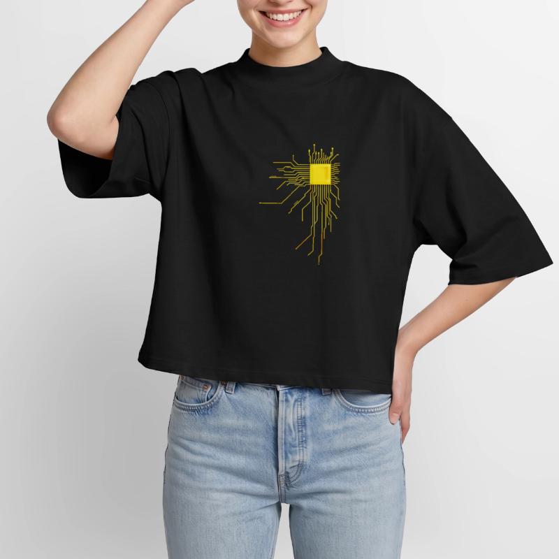 platine Core cpu Computer Nerd Programmierer admin Boxy Frauen Recyceltes 1/2 Sleeved T-Shirt by Stanley/Stella
