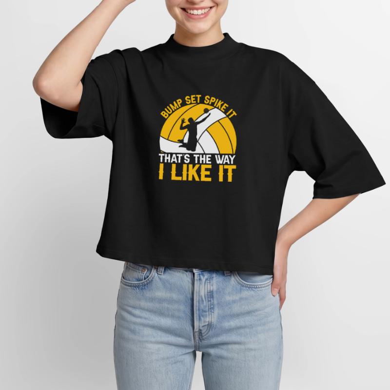 Bump Set Spike It C’est comme ça que j’aime T-shirt femme coupe boxy recyclé manches mi-longues Stanley/Stella