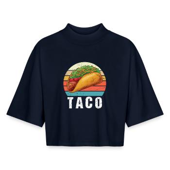 Taco Vintage - Boxy Women's Recycled 1/2 Sleeved T-Shirt by Stanley/Stella - navy - Front - AI Model Female 172 light (172cm)