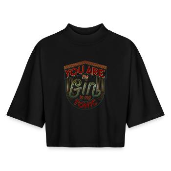 Motivierender Neon Schriftzug Design - Boxy Frauen Recyceltes 1/2 Sleeved T-Shirt by Stanley/Stella - Schwarz - Vorne - AI Model Female 172 light (172cm)