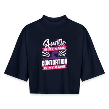 Contortionist Contortion - Boxy Women's Recycled 1/2 Sleeved T-Shirt by Stanley/Stella - navy - Front - AI Model Female 172 light (172cm)