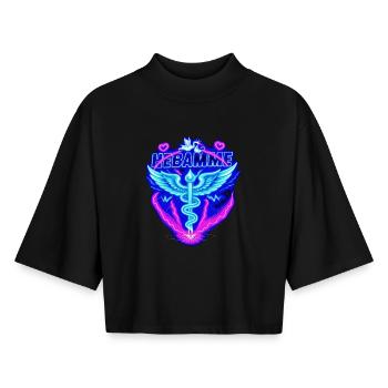 Midwife Obstetrician - Boxy Women's Recycled 1/2 Sleeved T-Shirt by Stanley/Stella - black - Front - AI Model Female 172 light (172cm)