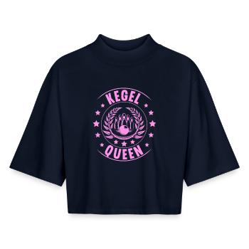 Skittles Cones Queen - Boxy Women's Recycled 1/2 Sleeved T-Shirt by Stanley/Stella - navy - Front - AI Model Female 172 light (172cm)