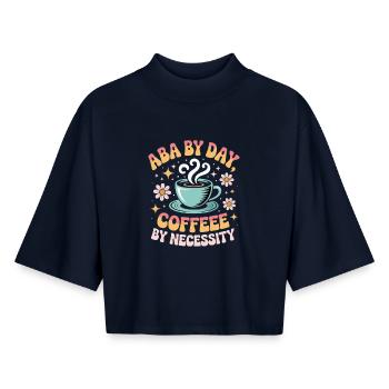 Autism is not a disorder, it's magic - Boxy Women's Recycled 1/2 Sleeved T-Shirt by Stanley/Stella - navy - Front - AI Model Female 172 light (172cm)