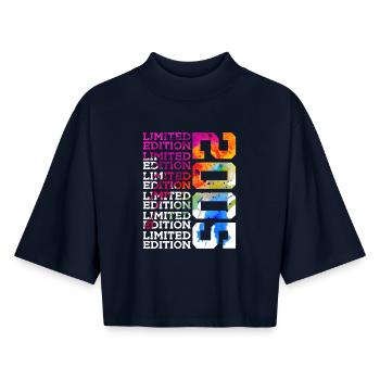LIMITED EDITION 2005 21 YEARS 21ST BIRTHDAY - Boxy Women's Recycled 1/2 Sleeved T-Shirt by Stanley/Stella - navy - Front - AI Model Female 172 light (172cm)