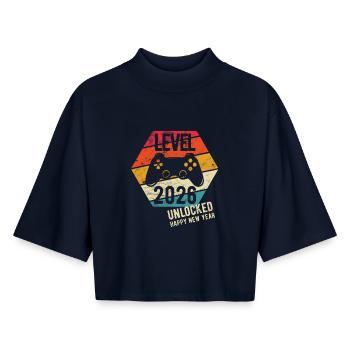 Happy New Year | Level 2026 unlocked | Gamer - Boxy Women's Recycled 1/2 Sleeved T-Shirt by Stanley/Stella - navy - Front - AI Model Female 172 light (172cm)