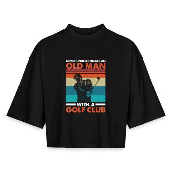 Golf - Boxy Frauen Recyceltes 1/2 Sleeved T-Shirt by Stanley/Stella - Schwarz - Vorne - AI Model Female 172 light (172cm)