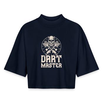 Darts - Boxy Frauen Recyceltes 1/2 Sleeved T-Shirt by Stanley/Stella - Navy - Vorne - AI Model Female 172 light (172cm)