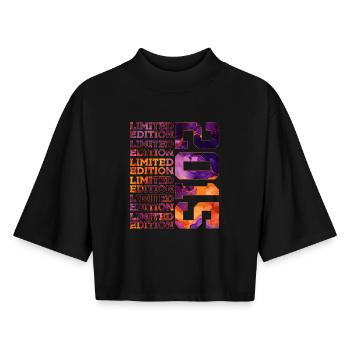 11. GEBURTSTAG LIMITED EDITION 2015 - Boxy Frauen Recyceltes 1/2 Sleeved T-Shirt by Stanley/Stella - Schwarz - Vorne - AI Model Female 172 light (172cm)