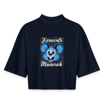 Carnival Mouse | Partner Costume Men - Boxy Women's Recycled 1/2 Sleeved T-Shirt by Stanley/Stella - navy - Front - AI Model Female 172 light (172cm)