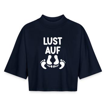 Lust auf Sex Humor Paar Fun Idee - Boxy Frauen Recyceltes 1/2 Sleeved T-Shirt by Stanley/Stella - Navy - Vorne - AI Model Female 172 light (172cm)