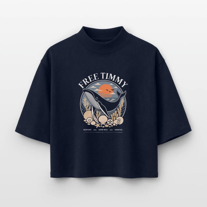 Buckelwal Timmy Hope Statement Merch Boxy Frauen Recyceltes 1/2 Sleeved T-Shirt by Stanley/Stella