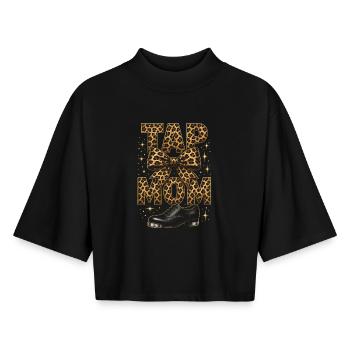 Tap-Mama Stepptanz Stepptanz Tanz - Boxy Frauen Recyceltes 1/2 Sleeved T-Shirt by Stanley/Stella - Schwarz - Vorne - AI Model Female 172 light (172cm)