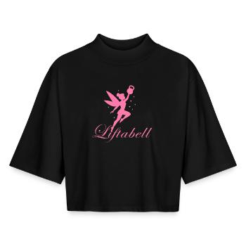 Liftabell Gym Shirt - Boxy Women's Recycled 1/2 Sleeved T-Shirt by Stanley/Stella - black - Front - AI Model Female 172 light (172cm)