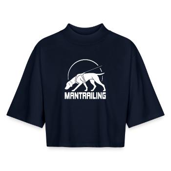 Deutsch Kurzhaar Mantrailing Hundesport Hunde - Boxy Frauen Recyceltes 1/2 Sleeved T-Shirt by Stanley/Stella - Navy - Vorne - AI Model Female 172 light (172cm)