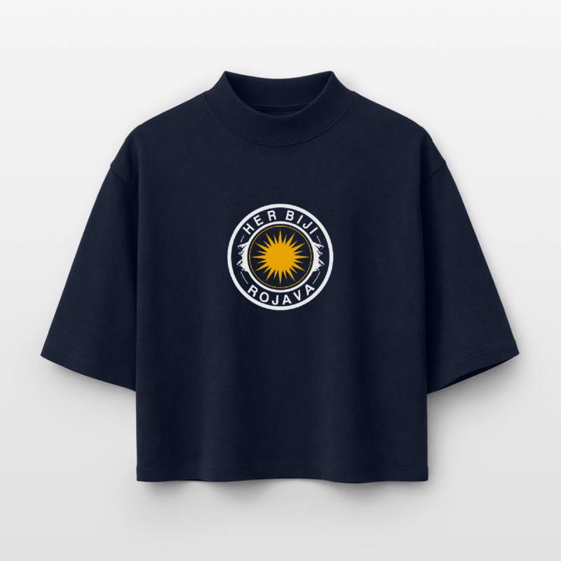Rojava T-shirt femme coupe boxy recyclé manches mi-longues Stanley/Stella