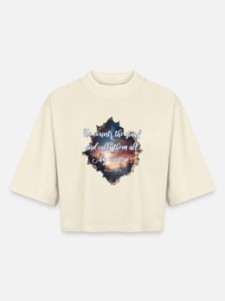 Bibelvers Christlich - Boxy Frauen Recyceltes 1/2 Sleeved T-Shirt by Stanley/Stella - Natur