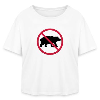 Bär Verboten Schild - Relaxed Fit Frauen Modal Cotton T-Shirt von Stanley/Stella - Weiß - Vorne - AI Model Female 172 light (172cm)