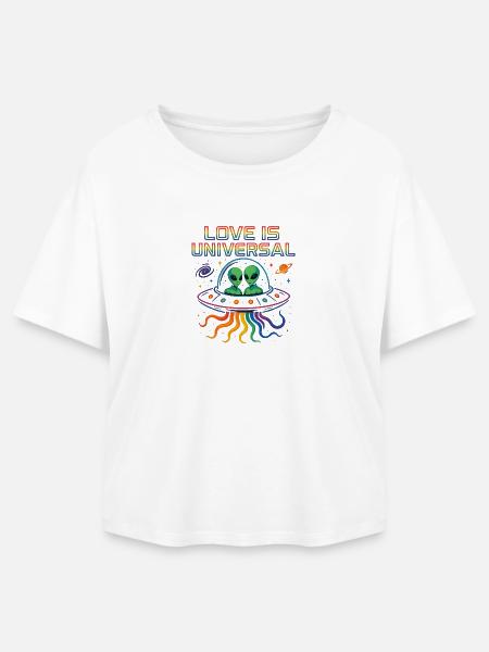 love is universal - Relaxed Fit Frauen Modal Cotton T-Shirt von Stanley/Stella - Weiß
