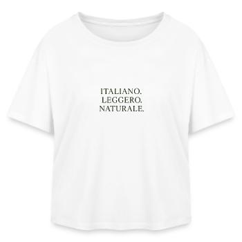 Italienische Leichtigkeit Natürliche Schrift - Relaxed Fit Frauen Modal Cotton T-Shirt von Stanley/Stella - Weiß - Vorne - AI Model Female 172 light (172cm)