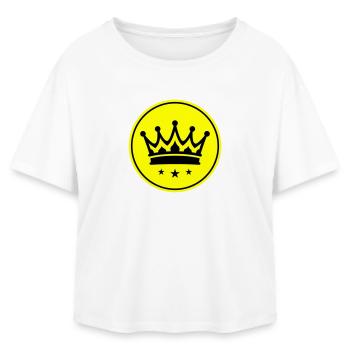 Crown Symbol - Relaxed Fit Women's Modal Cotton T-Shirt by Stanley/Stella - white - Front - AI Model Female 172 light (172cm)