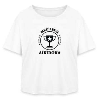 Bestes Aikido – Aikido - Relaxed Fit Frauen Modal Cotton T-Shirt von Stanley/Stella - Weiß - Vorne - AI Model Female 172 light (172cm)