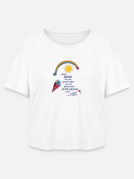 Schulkind - Relaxed Fit Frauen Modal Cotton T-Shirt von Stanley/Stella - Weiß