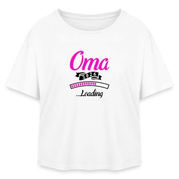 Oma 2026 Loading  - Relaxed Fit Frauen Modal Cotton T-Shirt von Stanley/Stella - Weiß - Vorne - AI Model Female 172 light (172cm)