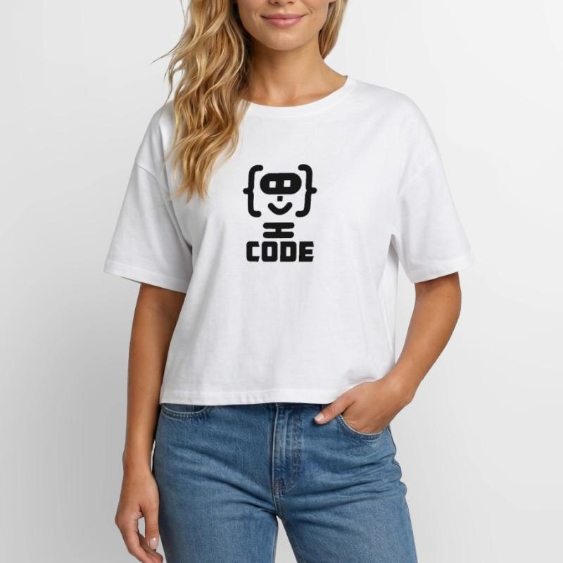 Hacker-Programmierer-Code-Logo mit Text CODE Relaxed Fit Frauen Modal Cotton T-Shirt von Stanley/Stella
