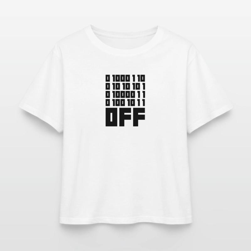 Binary Code F**k OFF – Nerd Humor & Geek Code Relaxed Fit Women's Modal Cotton T-Shirt by Stanley/Stella