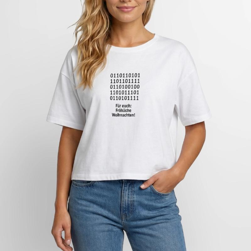 Christmas Code Binary Pattern Relaxed Fit Women's Modal Cotton T-Shirt by Stanley/Stella