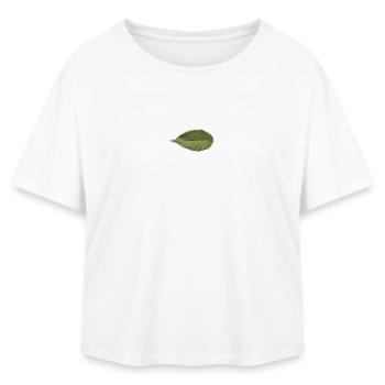 Leaf Structure Olive Green Pattern - Relaxed Fit Women's Modal Cotton T-Shirt by Stanley/Stella - white - Front - AI Model Female 172 light (172cm)